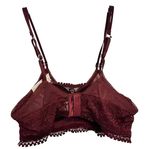 Brand New Aerie Real Power Wireless Push up Joy Lace Bra Women's Royal Berry 34A thumbnail 3
