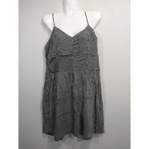 Maurices Black Gingham Tiered Top‎ Mini Dress Womens XL Cottage Core Prairie thumbnail 2