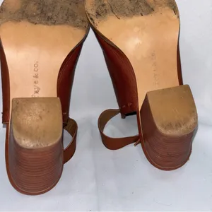 Frye & co sling back leather heels Brown Size 7.5 thumbnail 9