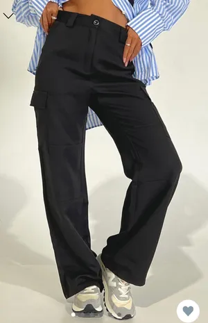 Princess Polly Kaydence Black Cargo Pants thumbnail 3
