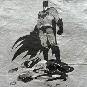 Hanes Batman Black and White #4 by Amanda Conner T-Shirt Size Medium thumbnail 3