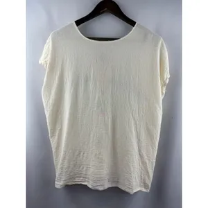 Women’s Handmade XL Cream Floral Embroidered Blouse thumbnail 4