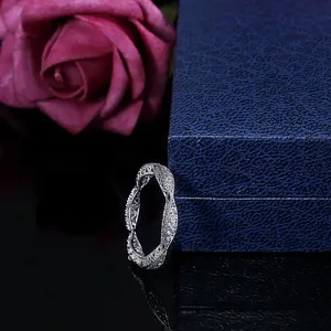 Women's‎ Gold-Plated-925 Eternity Simulated Diamond Engagement Band Ring … thumbnail 14