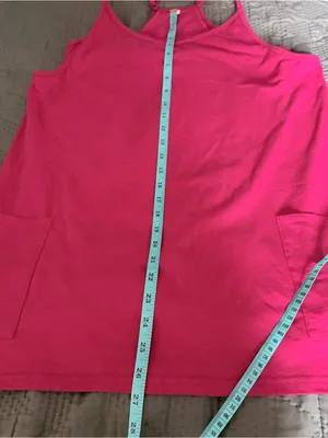 Women's Red Athletic Exercise Dress Shorts Pockets Medium thumbnail 9