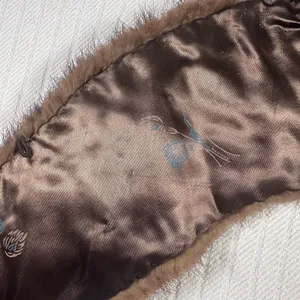 Vintage Brown Fur Stole Shawl Wrap Scarf Satin Lined Formal thumbnail 15