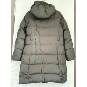 J.Crew Womens Long Puffer Coat Black Removable Hood‎ Quilted Parka Jacket thumbnail 2