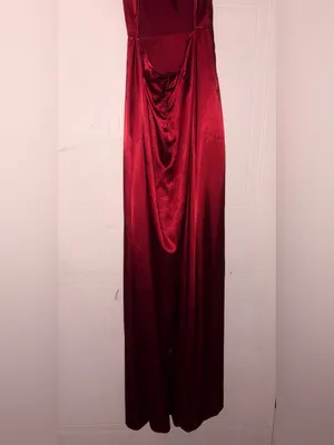 Lucy in the Sky Red Satin Maxi Dress thumbnail 6