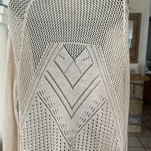 Roxy Long Open Front Cardigan - beige- Long Sleeve - Open Knit - Size M thumbnail 7