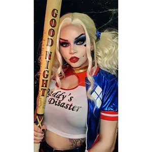 NEW Music Legs Harley Quinn Daddy's Lil Disaster Costume Size Medium Large thumbnail 3