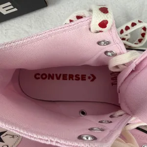 Converse Chuck Taylor All Star Womens 8.5 UK 6.5 Valentine Heart Charm‎ Pink thumbnail 11
