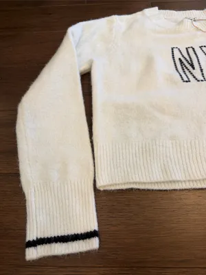 Z Supply Cropped Crewneck Sweater with 'NYC' Size Medium - C53-043 thumbnail 4