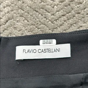 Flavio Castellani Black Pencil Skirt IT 46 Made in Italy thumbnail 2