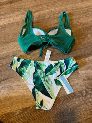 Cupshe Emerald Leafy Swimsuit thumbnail 2