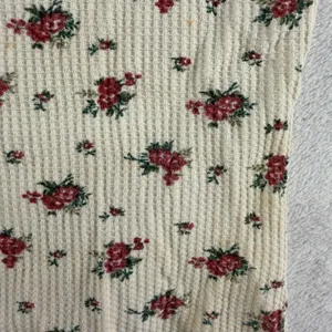 Vtg 90s Y2K Victoria Secret Sz S Cropped Tank Top‎ Babydoll Floral Waffle Knit thumbnail 3