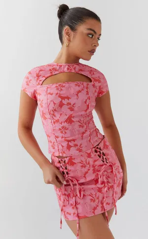 Peppermayo Cherry Blossom Floral Top Size 4 S New Soft Girl Romantic Festival thumbnail 1
