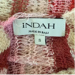 Indah Shawl Stripes Gia One Size Red Pink Cream thumbnail 3