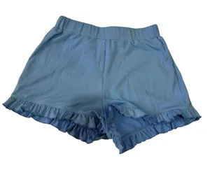 Halara medium blue ribbed ruffle Shorts thumbnail 1