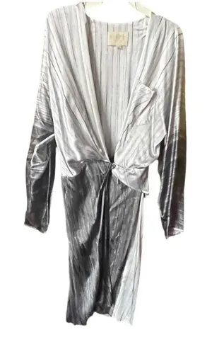 Rachel Roy size 10 100% silk wrap dress dolman sleeves dress. thumbnail 1