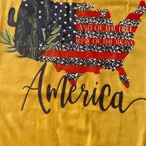 🆕American Map Land Of The Free Tank - Yellow XL🆕 thumbnail 3