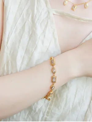 NWOT Julie Vos Baguette CZ Tennis Bracelet thumbnail 2