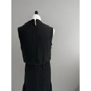 Just Tylor Women's Size(10)‎ Dress High Low Midi Chiffon Black with Bow thumbnail 5