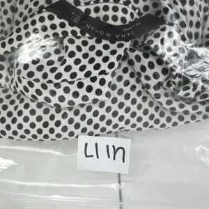 Zara Woman Size L Blouse Black Polka Dot Tie Neck Long Sleeve Flowy Long‎ Sleeve thumbnail 11