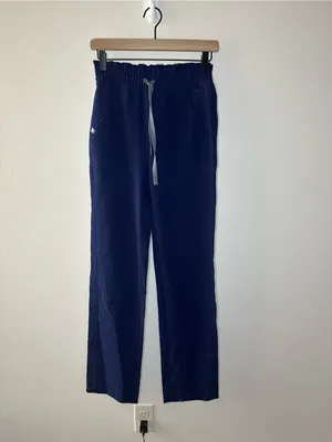 Figs scrubs Regina high waist straight leg pants navy blue 1001674 XXS/T TALL thumbnail 8