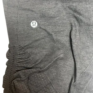 Lululemon Women's 10 In The Flow Crop Leggings Solid Charcoal‎ Scrunch Yoga thumbnail 5