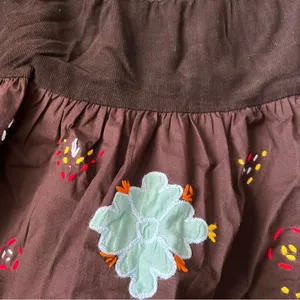 Raga NWOT brown patchwork side zipper skirt. Size small thumbnail 3