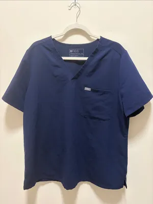 Figs Catarina Navy V-Neck Medical Scrub Top thumbnail 2