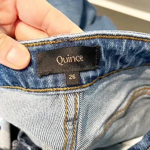 Quince Bella Stretch High Rise Barrel Jeans Organic Cotton Atlantic Blue 26 thumbnail 3