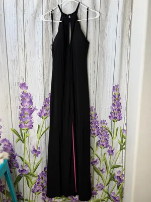 Black and Hot Pink Party Dress thumbnail 3