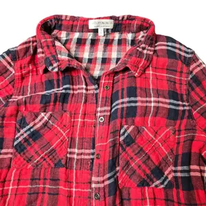 Cotton‎ On Red Plaid Button Down Flannel thumbnail 2
