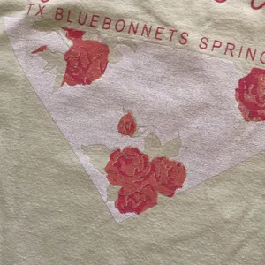 Comfort Colors Big & Little Reveal Rose Flower Heart T-Shirt Texas Bluebonnets M thumbnail 3