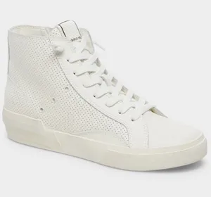 Dolce Vita Zohara White Perforated‎ Leather High Top Sneakers thumbnail 1