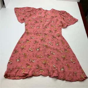 Reformation Mya Dress Floral Zip Back‎ Womens Size 6 Pink Floral NEW *TINY FLAW thumbnail 13