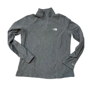 The North Face Womens Grey 1/4 Zip Fleece Pullover M/M thumbnail 1