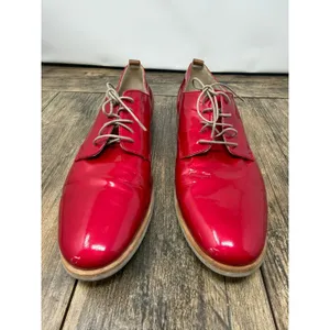 AGL Attilio Giusti Leombruni Red Patent Leather Oxfords Flats N713001 Size 11 thumbnail 2