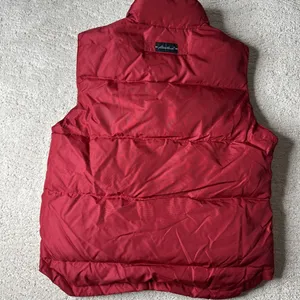 Women's Eddie Bauer Size Small Red‎ Puffer Goose Down Full Zip Vest thumbnail 6