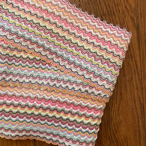 💥Hobie Crisscross Halter Bikini Top Multicolor Chevron Stripe Knit Size S💛 thumbnail 8