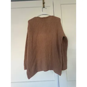 Jenni Kayne Organic Cotton V-Neck Shaker Knit Sweater Cedar Brown M 495-7358-C21 thumbnail 3