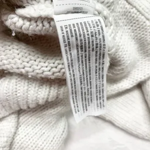 Hollister Cropped Shaker Knit Sweater Women Size M White Cream Y2K Acrylic Blend thumbnail 10