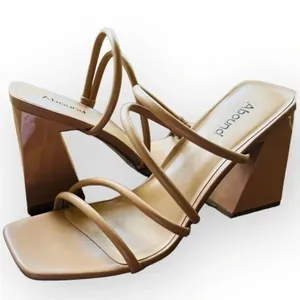 Abound Austyn Tubular Strappy Block Heeled Sandal Tan Mocha Size 10 NEW thumbnail 1