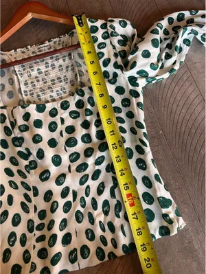 Reformation Calla Print Top Blouse In Tapioca Polka Dot Women’s size 2 thumbnail 11