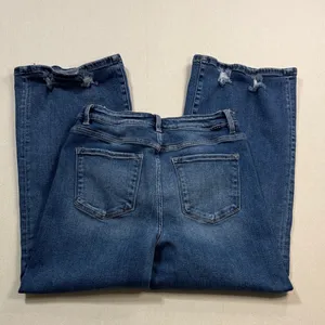 RISEN jEANS Stylish Distressed Blue Flare Jeans thumbnail 6