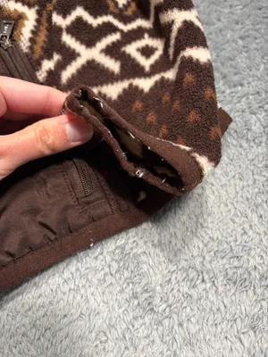 Lauren Ralph Lauren ACTIVE fleece puffer Aztec print brown small thumbnail 6