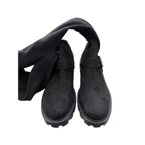 Marc Fisher LTD Black Suede Over The Knee Lug Sole Buckle Boots Womens 8 NEW thumbnail 5