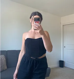Corset top Black Size M thumbnail 2