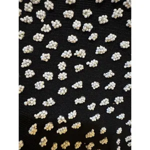 Vintage Lillie Rubin Black Maxi Dress Mesh Square Neck Beaded Size Medium thumbnail 5