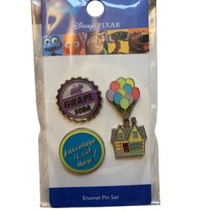 New loungefly boxlunch Disney Pixar Up Enamel Pin Set of 3 grape soda adventure thumbnail 2